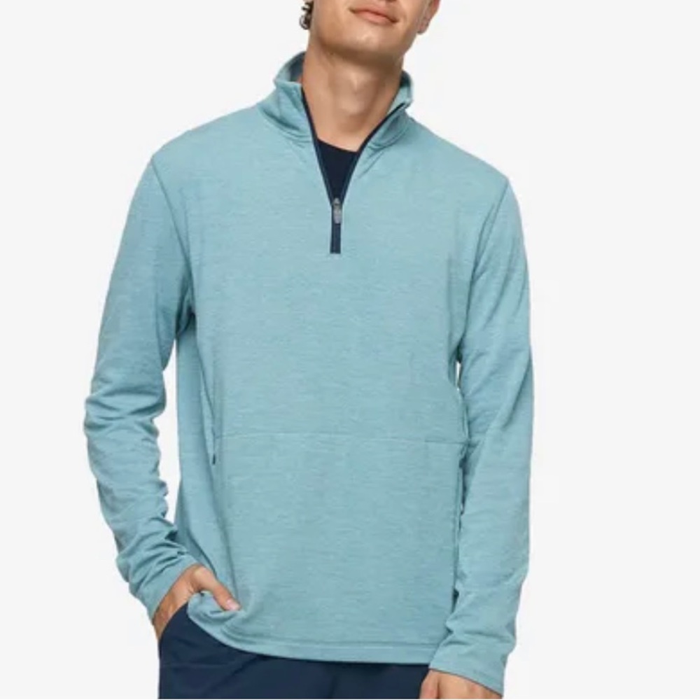 Men or Women Unisex Outdoor‎ Voices Pullover Baby Blue Zip with Pockets Soft Med